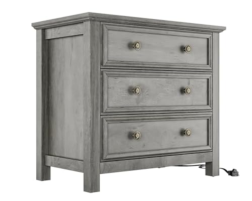 Large Nightstand with Charger Station