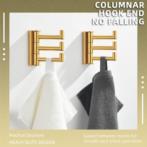 Towel Hooks Swivel Bathroom Hook (2 Count)