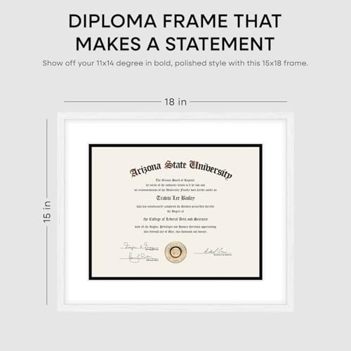 15x18 Black Oak Diploma Frame