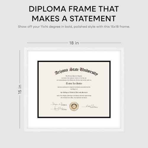 15x18 Black Oak Diploma Frame (2 Count)