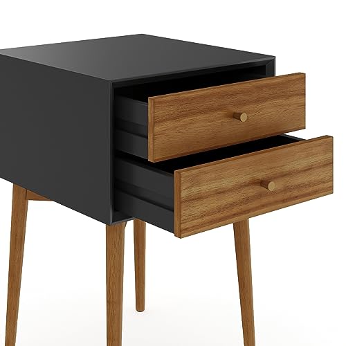 Harper Modern Nightstand Side Accent or End Table with Storage Drawer