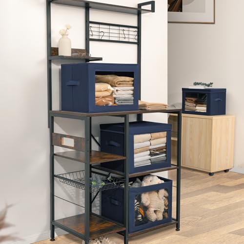 Stackable Storage Bins with Lids (5 Count)
