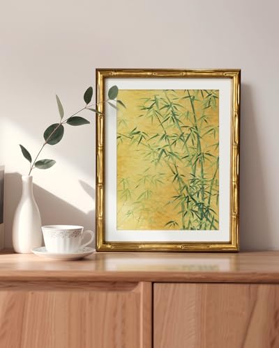 Gold Bamboo Framed Wall Art