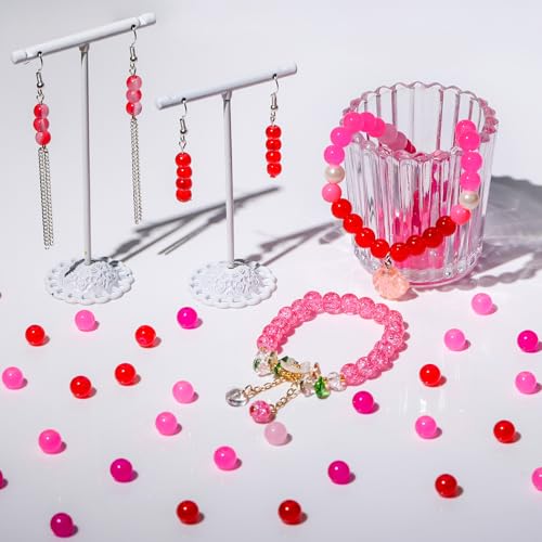 About 1200PCS 6mm Glass Beads Bracelet Making Kit (1200 Count)