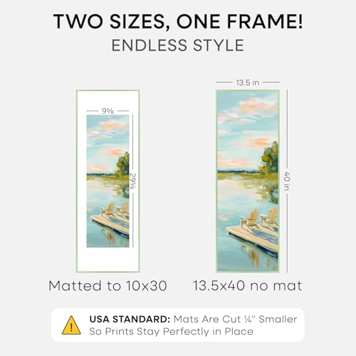 13.5x40 Green Picture Frame