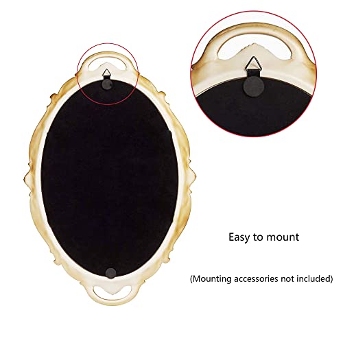2 Pack Vintage Decorative Gold Framed Mirror (2 Count)