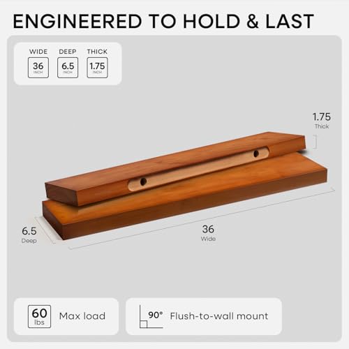 36 Inch Floating Shelves (2 Count)