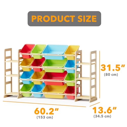 Toy Storage Organizer with 6 Shelves and 16 Bins (6 Count)
