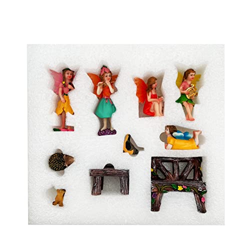 Fairy Figurines 10 Pcs Fairy Garden Accessories Miniature Animals Decor (10 Count)