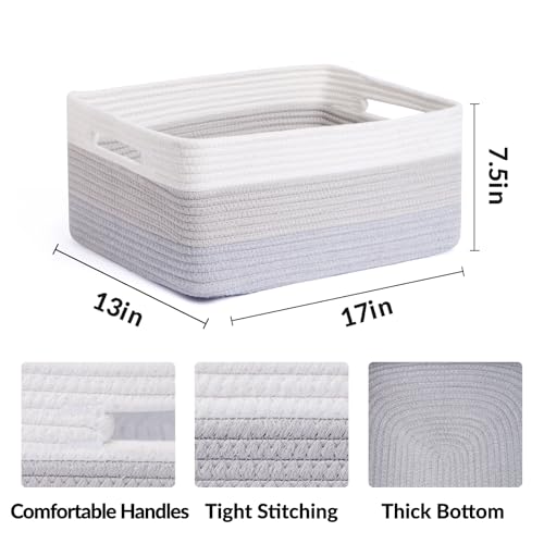Large Storage Baskets for Shelves (3 Count)
