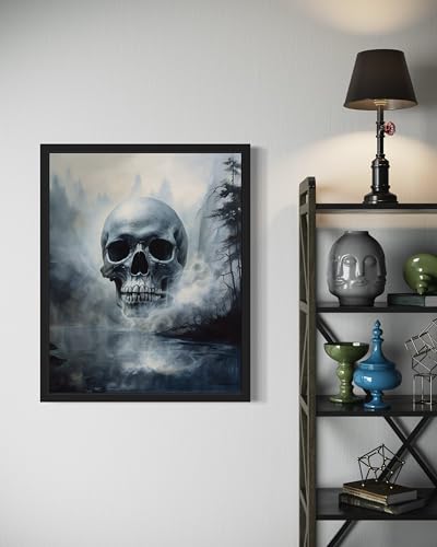 Foggy Skull Poster Art Print