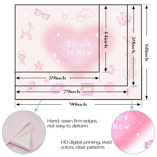 Y2K Tapestry Pink Wall Tapestry