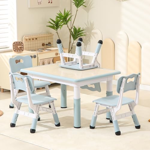 Height Adjustable Kids Table and Chairs