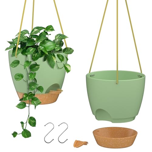 10 Inch Hanging Planters for Indoor Outdoor Plants (2 Count)