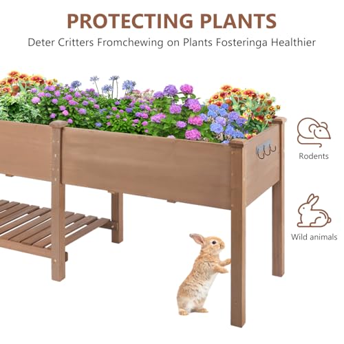 Raised Garden Bed with Legs Outdoor