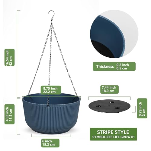 8.75 Inch Self Watering Hanging Planter (2 Count)