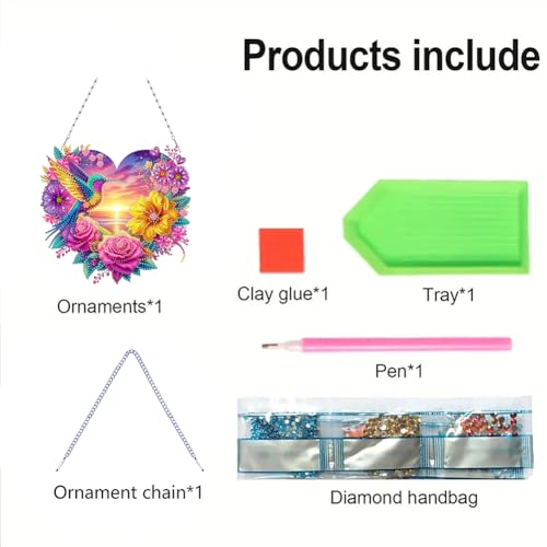 Flowers Hummingbird Diamond Art Kits