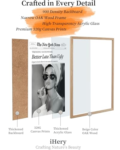 16x20in Audrey Hepburn Better Late Than Ugly Framed Bathroom Art