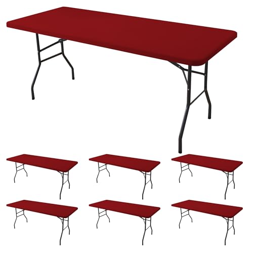 Fitted Tablecloth for 6 Foot Rectangle Tables (6 Count)