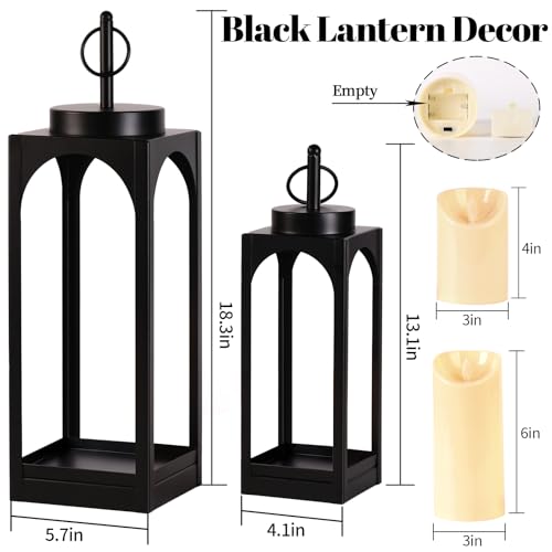 18" 13" Decorative Lanterns Set of 2 (2 Count)