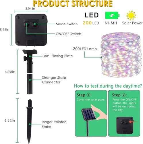 Solar String Lights Outdoor (4 Count)