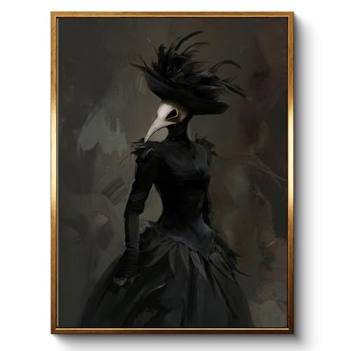 Mask Raven Vintage Halloween Wall Art