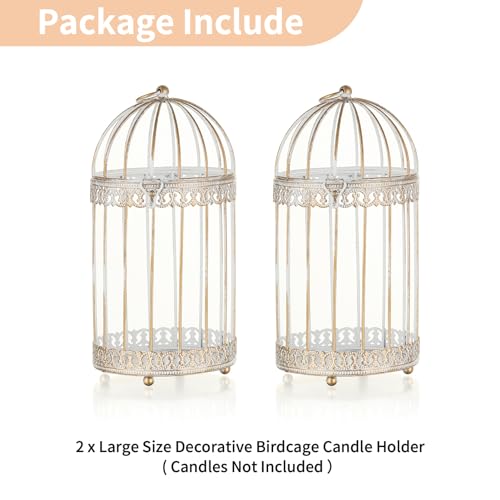 Decorative Bird Cage Lantern (2 Count)