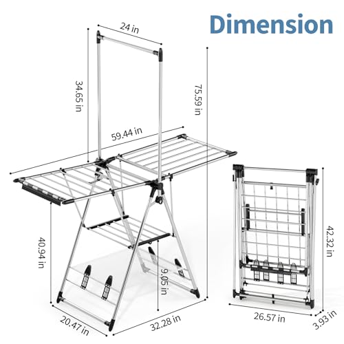 Clothes Drying Rack with High Hanger
