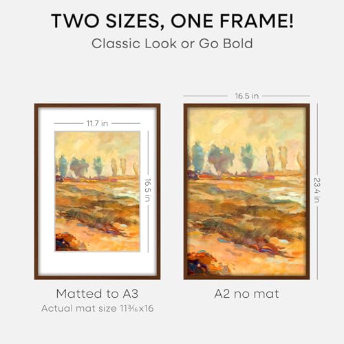 A2 Brown Oak Picture Frame
