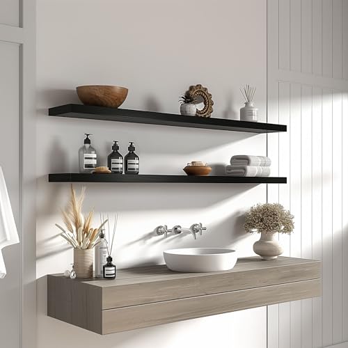 Wood Floating Shelves for Wall Decor (4 Count)