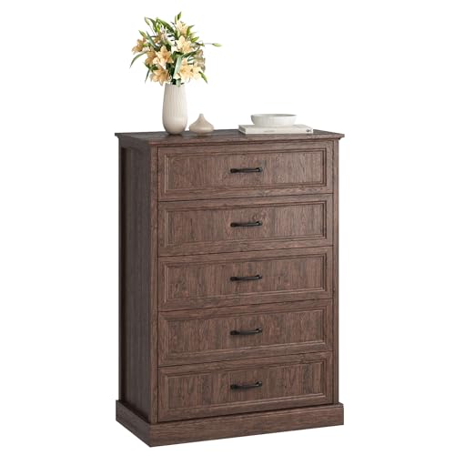Farmhouse 5 Drawer Dresser for Bedroom