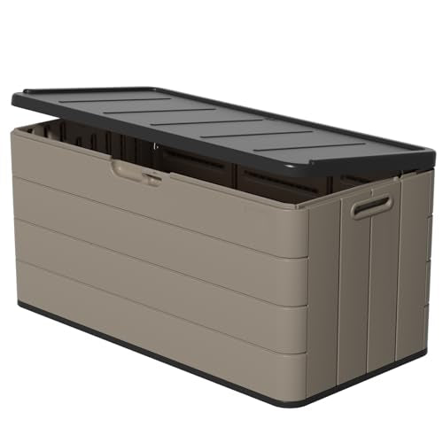 110 Gallon Lockable Resin Deck Box