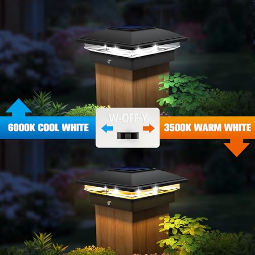Black Solar Post Cap Lights (8 Count)