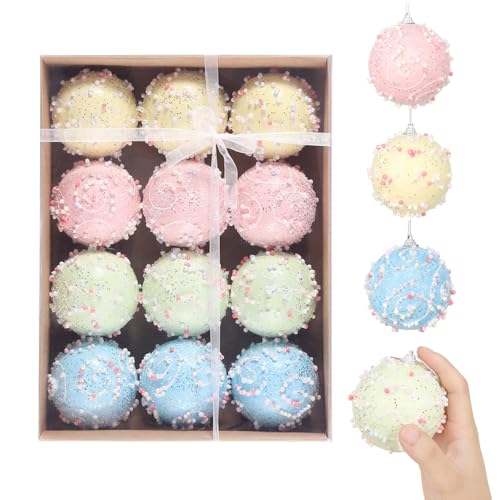 Christmas Tree Ball Ornament Set 12pcs 80mm