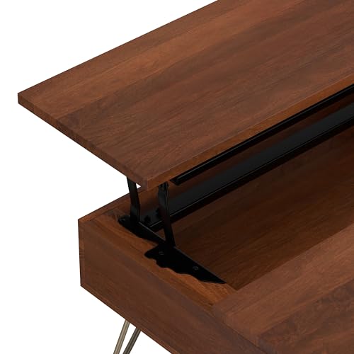 Hunter 36" Wide Solid Mango Wood Coffee Table in Brown