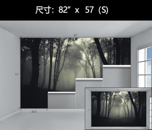 Dark Foggy Forest Wall Mural Wallpaper Peel and Stick for Bedroom