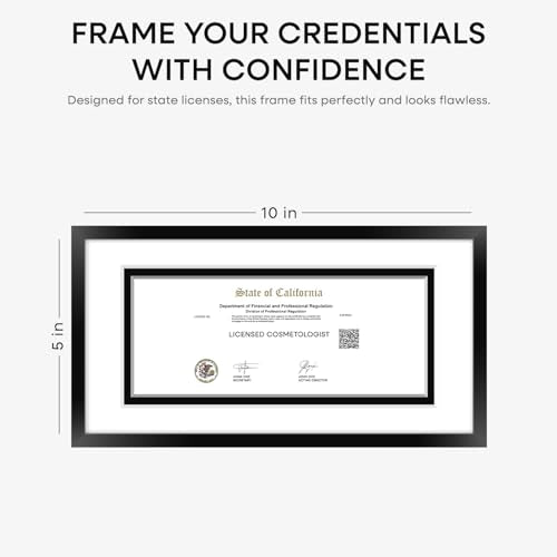 5x10 Black License Frame