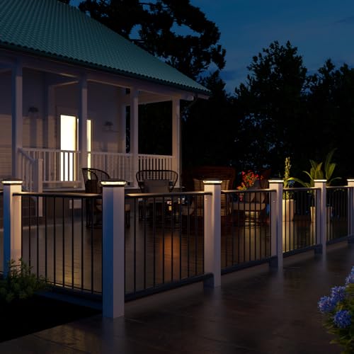 Black Solar Post Cap Lights (8 Count)