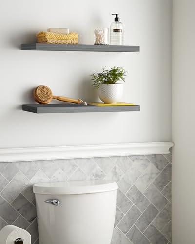 Grey Floating Shelves 22.5in