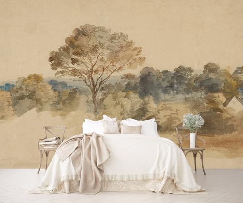 Beige Jungle Peel and Stick Wallpaper Walls Mural for Bedroom
