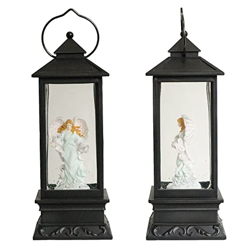 Angel Singing Snow Globe Lantern with 6 Hour Timer