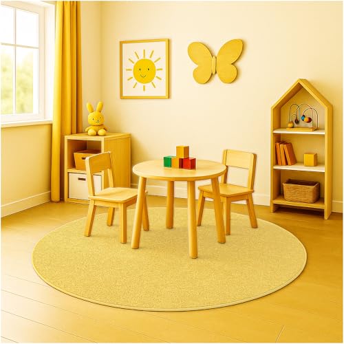 Soft & Colorful 11' Round Kids Classroom Area Rug
