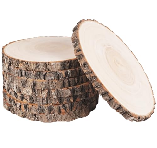 8Pcs Natural Wood Slices for Centerpieces (8 Count)