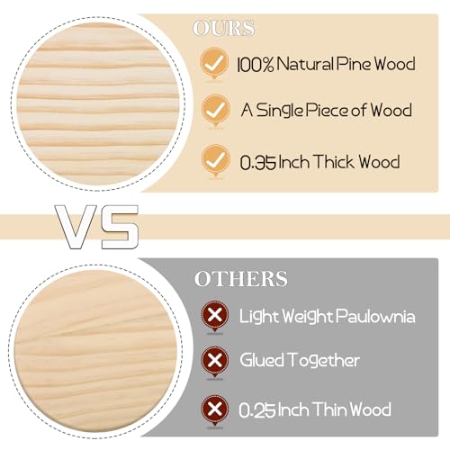 36 PCS Unfinished Wood Coasters