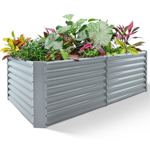 6×3×2ft Galvanized Raised Garden Bed