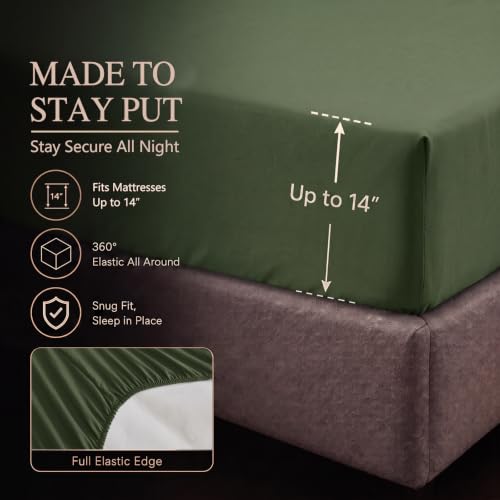 Full Comforter Set Olive Green