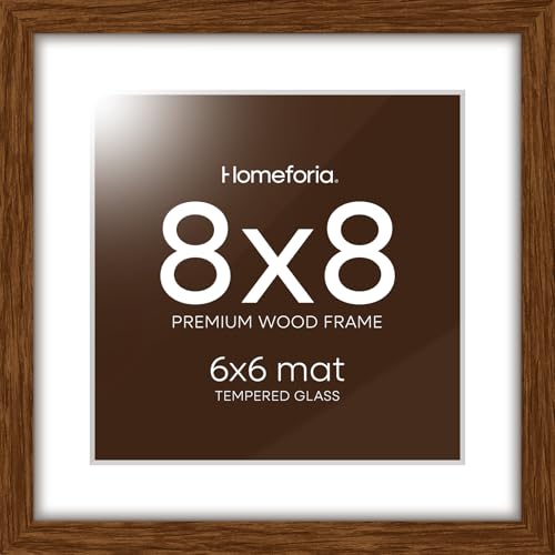 8x8 Brown Oak Picture Frame