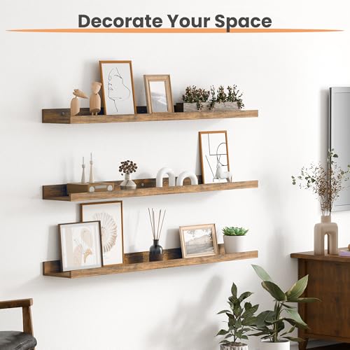 Floating Shelves for Wall Decor and Storage (6 Count)