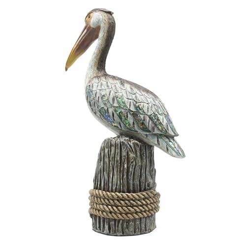 Standing Pelican Statue and Sculpture Coastal Decor