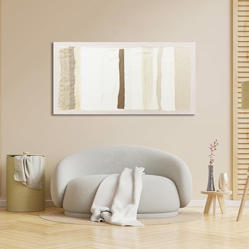 Abstract Wall Art Decor Modern Canvas Art Wall Decor Brown And White Wall Art Decor Minimalist Wall Art Prints Neutral Canvas Wall Art for Living Room 20"X40" for Room Bedroom Office Decor